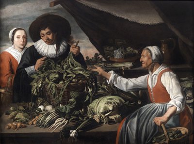 Vieille vendeuse de légumes - Adriaen van Utrecht